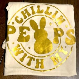 “CHILLIN WITH MY PEEPS” Tee short sleeve /tan